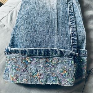 Size 5 embellished flare jeans